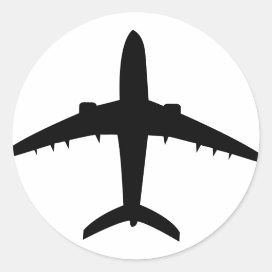 Sticker Rond icône avion avion (Devant)