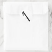 Sticker Rond icône brosse à dents (Sac)