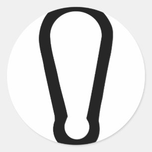 Sticker Rond icône carabinier noir