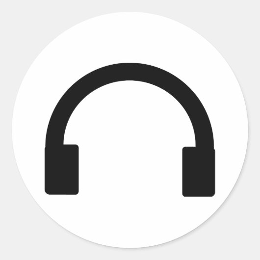 Sticker Rond icône casque (Devant)