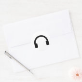Sticker Rond icône casque (Enveloppe)