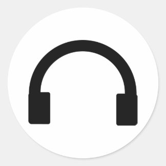 Sticker Rond icône casque