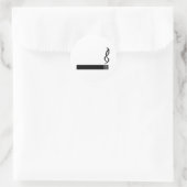 Sticker Rond icône cigare cigarette noir (Sac)