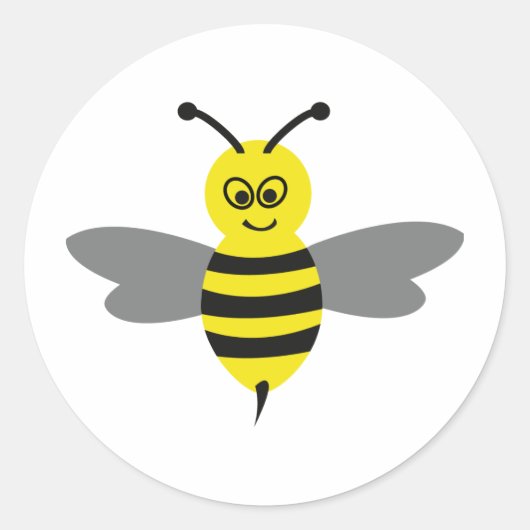 Sticker Rond icône d'abeille (Devant)