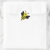 Sticker Rond icône d'abeille en colère (Sac)