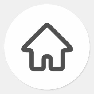 Sticker Rond Icône d'architecture de maison de biens immobilier
