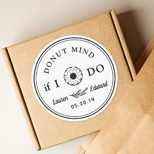 Sticker Rond Icône de beignet Beignet si je fais un cadeau de m