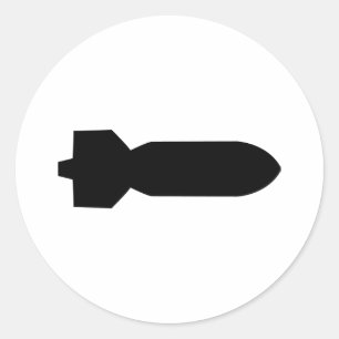 Sticker Rond icône de bombe noire