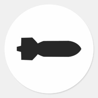 Sticker Rond icône de bombe noire