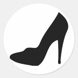 Sticker Rond icône de chaussure à talon élevé stiletto