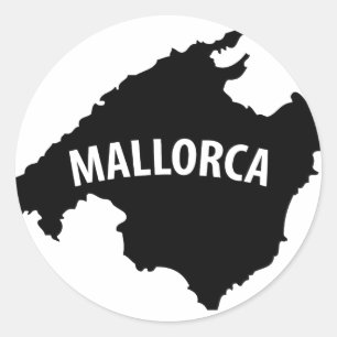 Sticker Rond icône de contour de l'espagne de mallorca