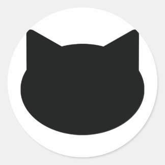 Sticker Rond icône de contour du chat
