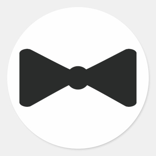 Sticker Rond icône de cravate arc noir (Devant)