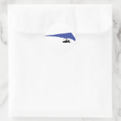 Sticker Rond icône de deltaplane bleu (Sac)