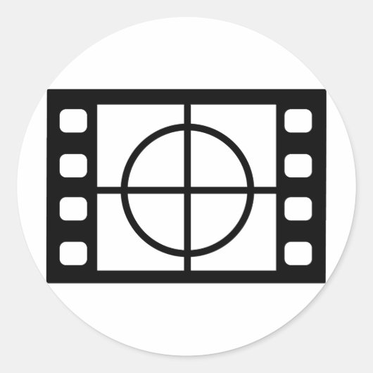 Sticker Rond icône de démarrage du film (Devant)