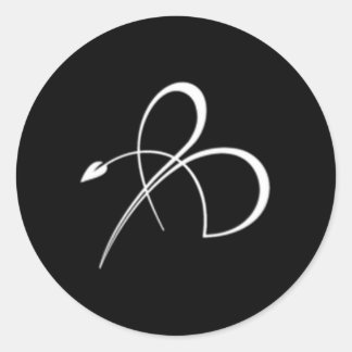 Sticker Rond Icône de repas de ligne droite