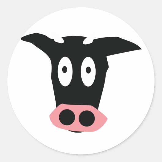 Sticker Rond icône de vache (Devant)