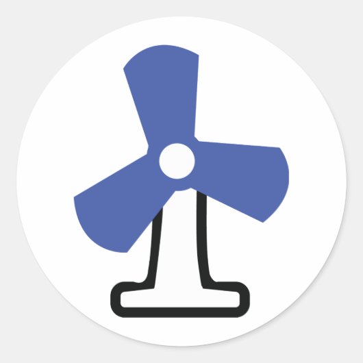 Sticker Rond icône de ventilateur (Devant)