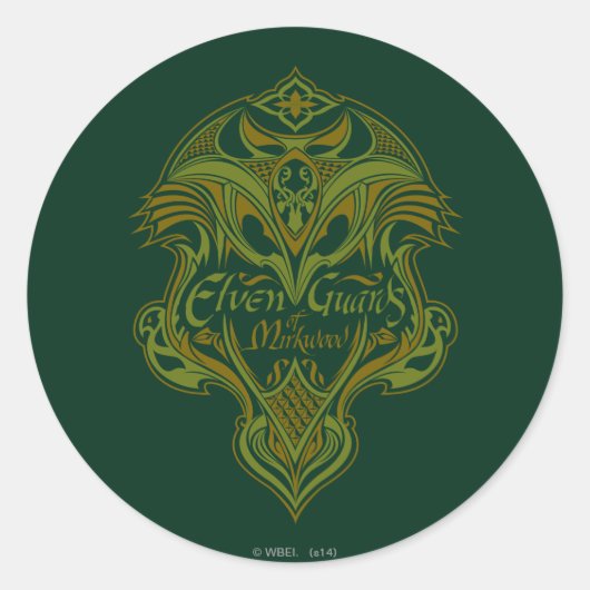 Sticker Rond Icône des gardes elfes de Mirkwood Shield (Devant)