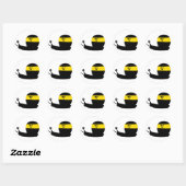 Sticker Rond icône d'escargot aveugle (Feuille)
