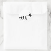 Sticker Rond icône d'évolution de ski (Sac)