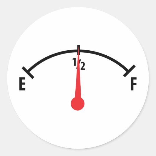 Sticker Rond icône d'indicateur de carburant (Devant)