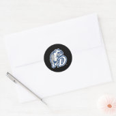 Sticker Rond Icône Drake Bulldogs (Enveloppe)