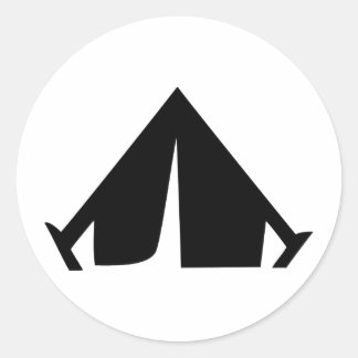 Sticker Rond icône du camping