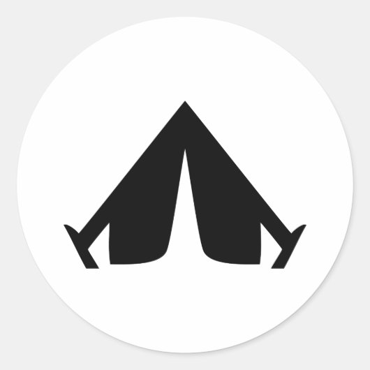 Sticker Rond icône du camping (Devant)