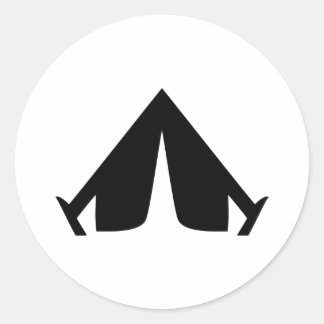 Sticker Rond icône du camping