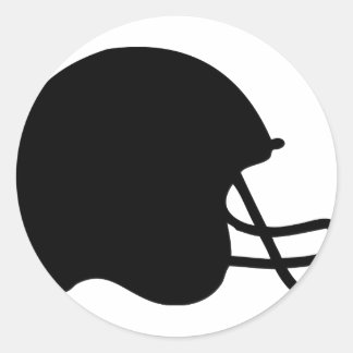 Sticker Rond icône du casque de football noir