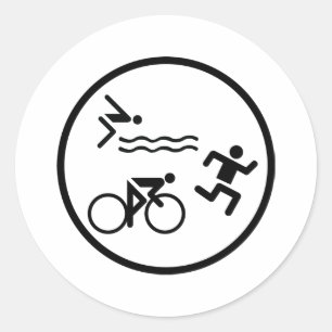 Sticker Rond icône du cercle triathlon