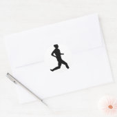 Sticker Rond icône du coureur (Enveloppe)