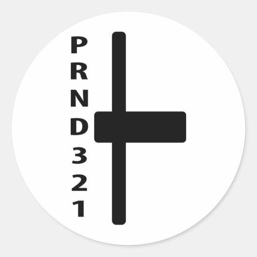 Sticker Rond icône du levier de changement de vitesse automatiq (Devant)