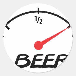Sticker Rond icône du niveau de bière complet