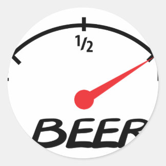 Sticker Rond icône du niveau de bière complet