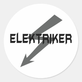 Sticker Rond icône elektriker
