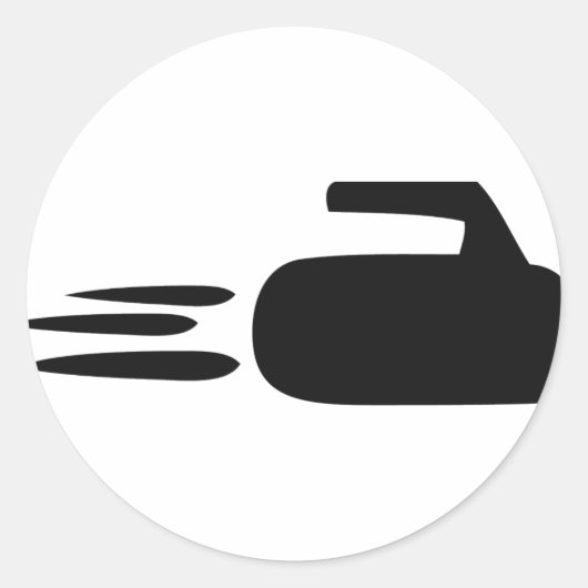 Sticker Rond icône en pierre de curling (Devant)