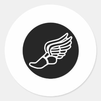 Sticker Rond Icône Exécution