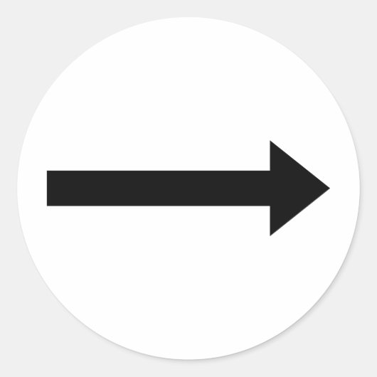 Sticker Rond icône flèche droite (Devant)