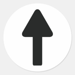Sticker Rond icône flèche vers le haut