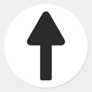 Sticker Rond icône flèche vers le haut