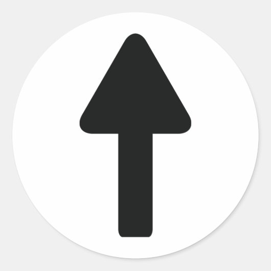 Sticker Rond icône flèche vers le haut (Devant)