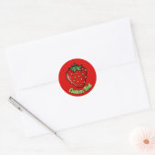 Sticker Rond Icône fraise (Enveloppe)