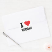 Sticker Rond Icône J'aime les jeudis (Enveloppe)