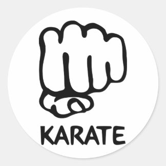 Sticker Rond icône karaté