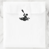 Sticker Rond icône kayak (Sac)