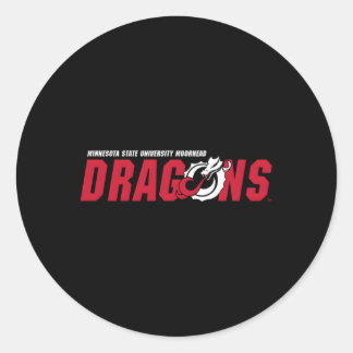 Sticker Rond Icône Minnesota State Moorhead Dragons