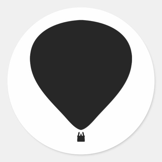 Sticker Rond icône montgolfière (Devant)