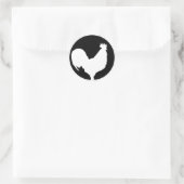 Sticker Rond icône noire (Sac)